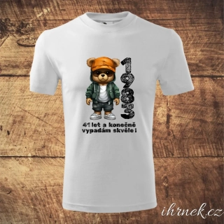 Tričko pánské Cool Medvídek - XX let a konečně vypadám skvěle